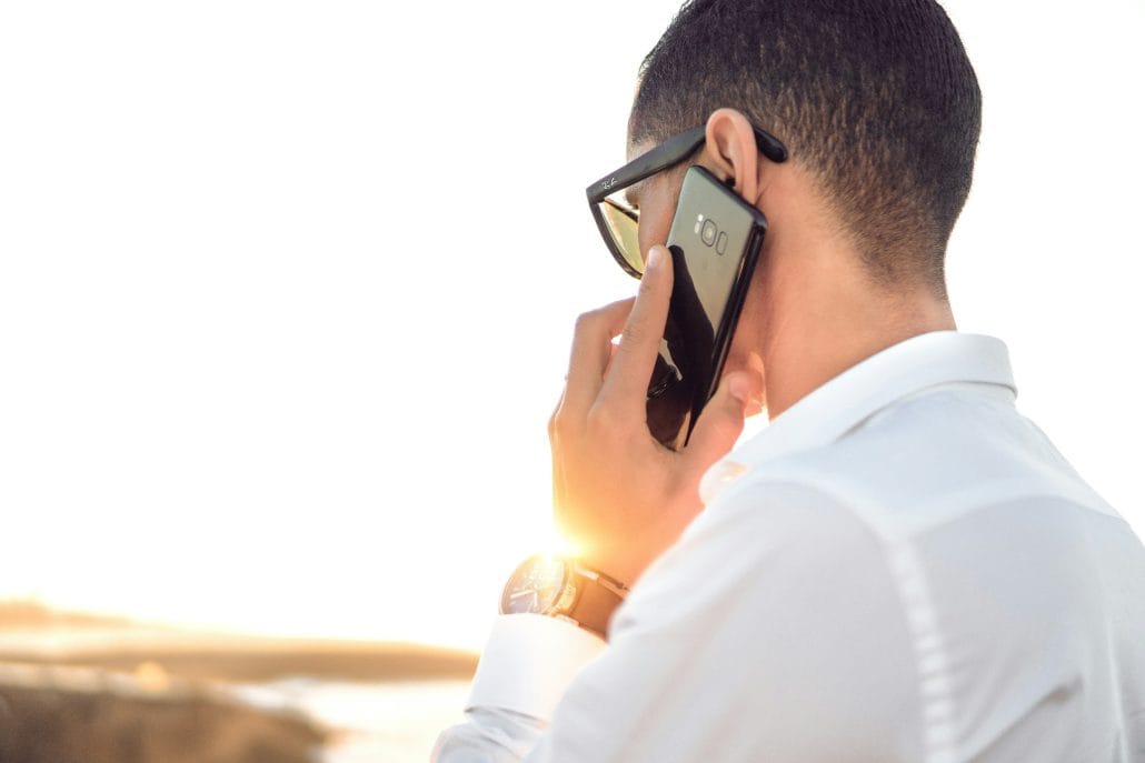 Man calling using cellphone